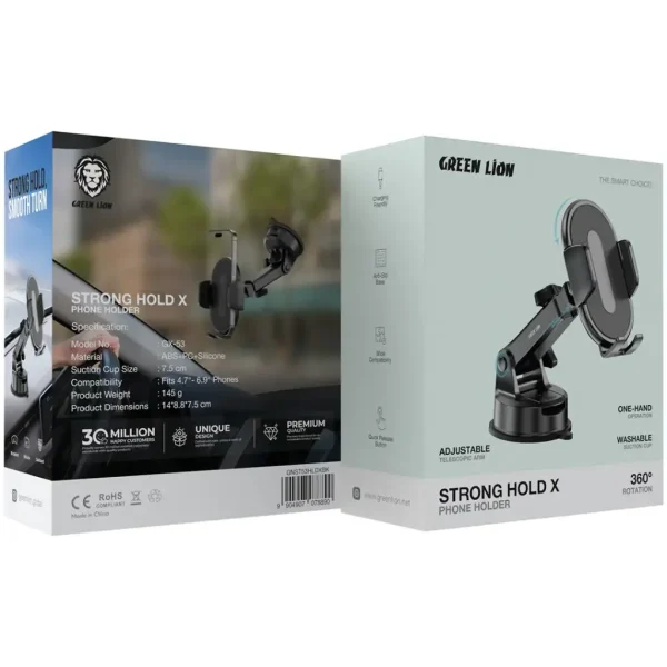 هولدر موبایل داخل خودرو گرین لاین Green Lion Strong Hold X Phone Holder